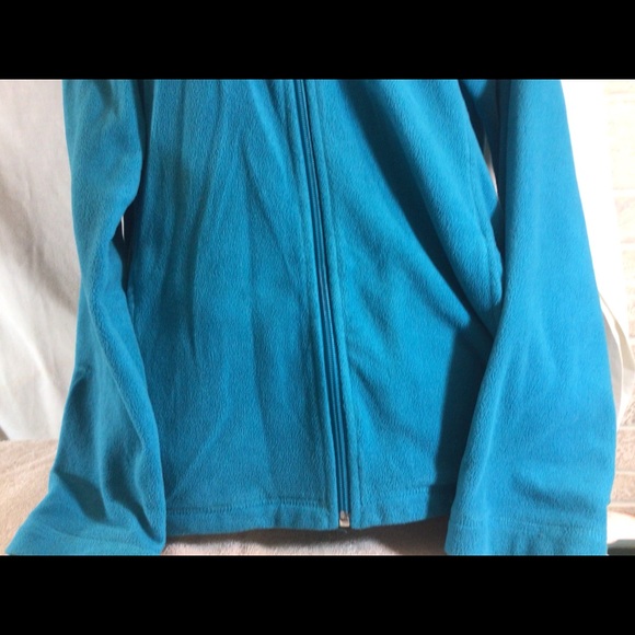 Cute Woman’s Sz Lg LOUNGE By MAURICES Teal, Long Slv, Full Zip Fleece Jacket - Picture 10 of 10